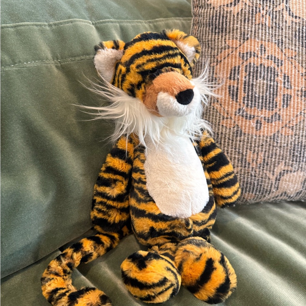 Jellycat Bashful Tiger 11” Plush with Black and Orange Stripes